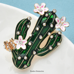 PENDRA Cactelle Flowering Cactus Brooch