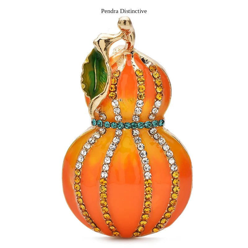 PENDRA Calabasha Enamel Calabash Brooch
