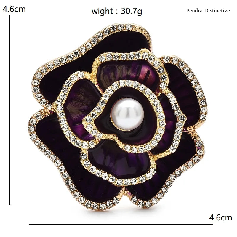 PENDRA Camellia Beautiful Flower Brooch