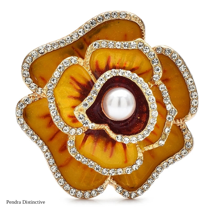 PENDRA Camellia Beautiful Flower Brooch