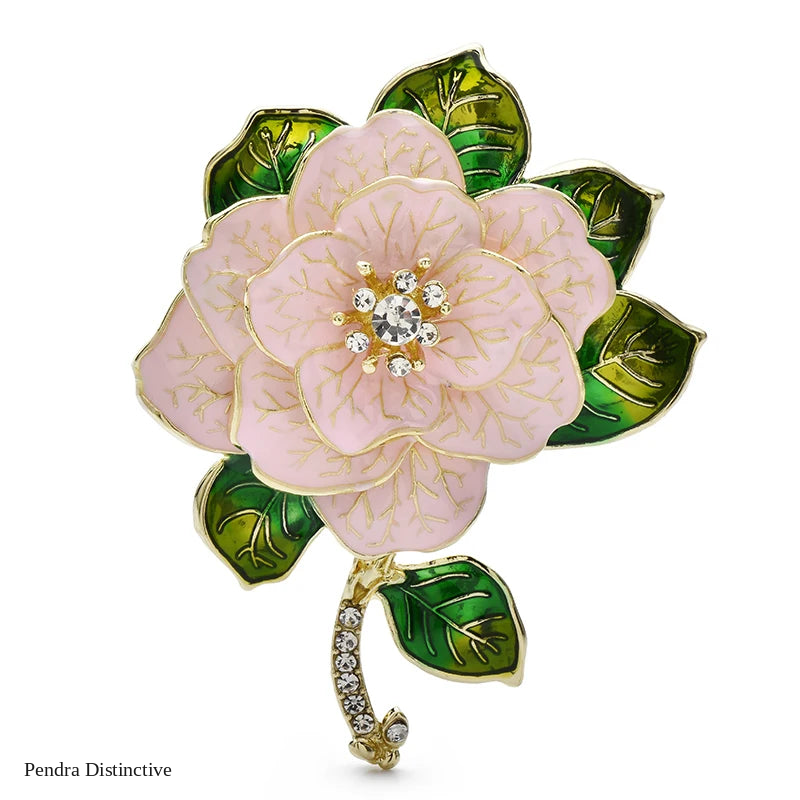PENDRA Camellia Luxury Camellia Flower Brooch