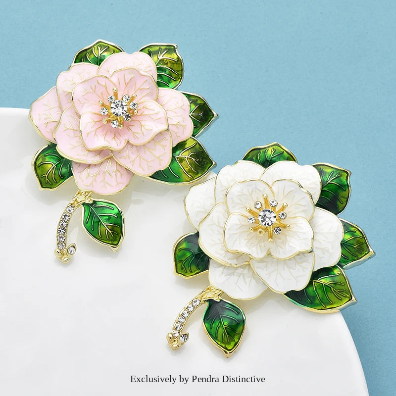 PENDRA Camellia Luxury Camellia Flower Brooch