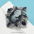 PENDRA Crystal Lady Figure Badge Brooch