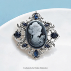 PENDRA Crystal Lady Figure Badge Brooch