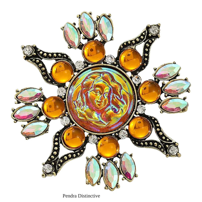 PENDRA Vintage Cameo Face Brooch