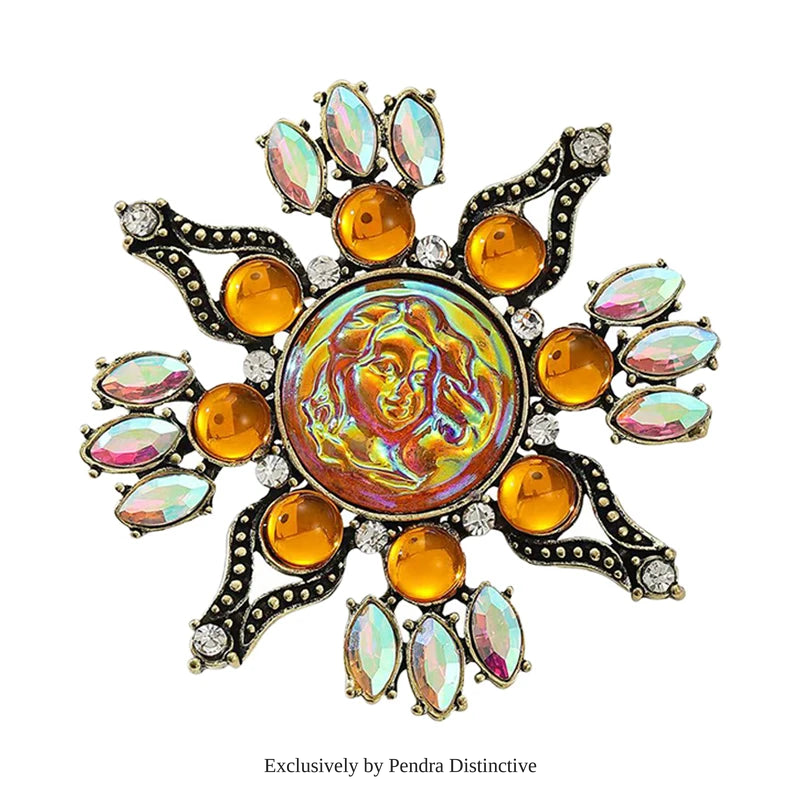 PENDRA Vintage Cameo Face Brooch