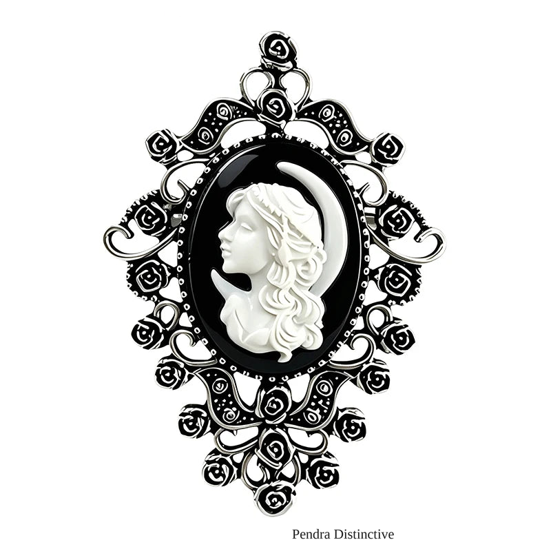 PENDRA Vintage Cameo Figure Brooch