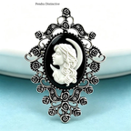 PENDRA Vintage Cameo Figure Brooch