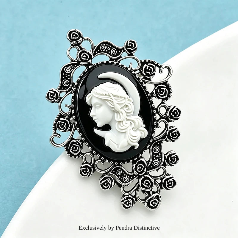 PENDRA Vintage Cameo Figure Brooch