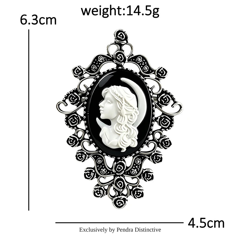 PENDRA Vintage Cameo Figure Brooch