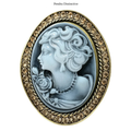 PENDRA Vintage Cameo Lady Face Brooch