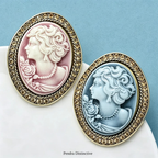 PENDRA Vintage Cameo Lady Face Brooch