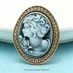 PENDRA Vintage Cameo Lady Face Brooch
