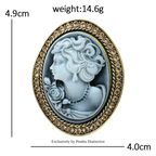 PENDRA Vintage Cameo Lady Face Brooch