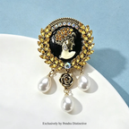 PENDRA Vintage Lady Cameo Brooch