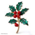 PENDRA Carnelia December Birthday Enamel Flower Brooch