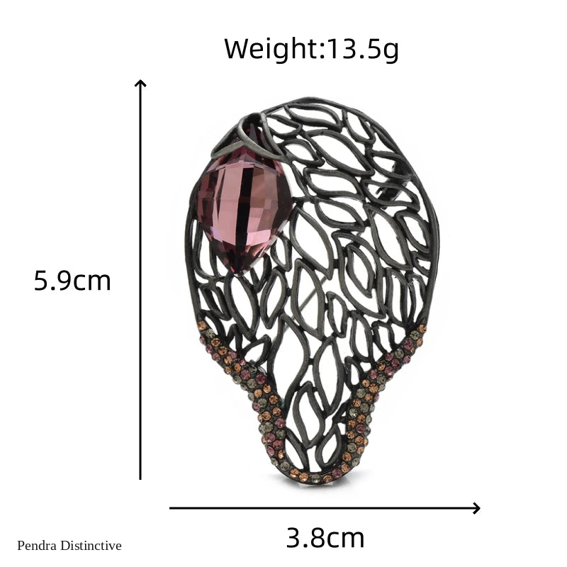 PENDRA Celestine Crystal Brooch