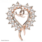 PENDRA Celestine3 Crystal Brooch
