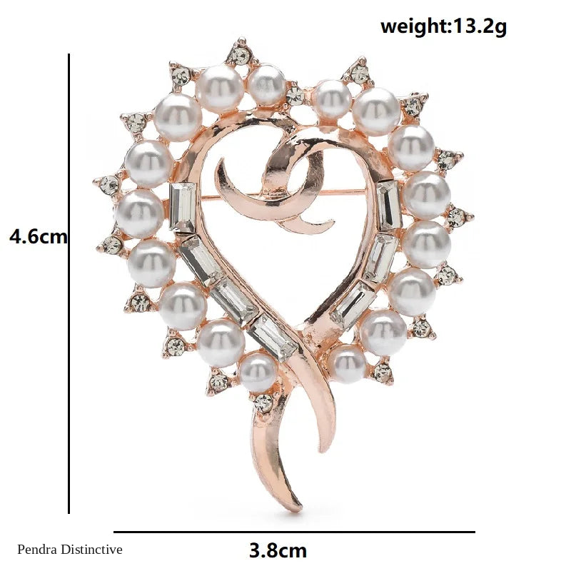 PENDRA Celestine3 Crystal Brooch