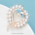 PENDRA Celestine3 Crystal Brooch