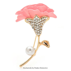 PENDRA Celosia Soft-Enamel Flower Brooch