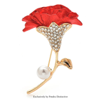 PENDRA Celosia Soft-Enamel Flower Brooch