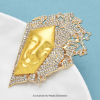 PENDRA Charming Art Face Brooch
