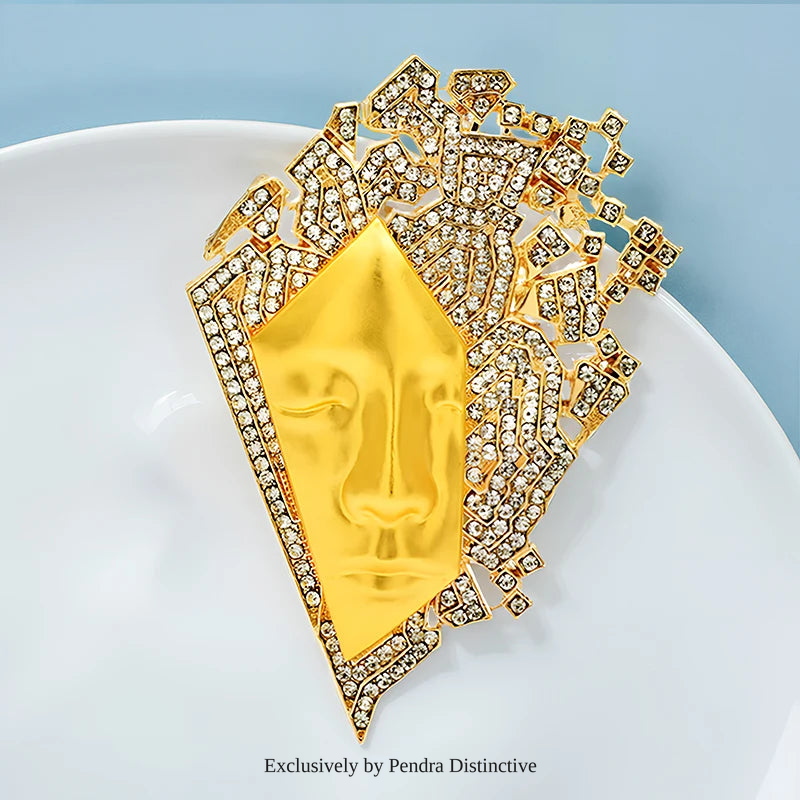 PENDRA Charming Art Face Brooch