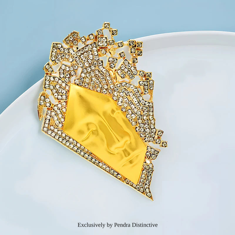 PENDRA Charming Art Face Brooch
