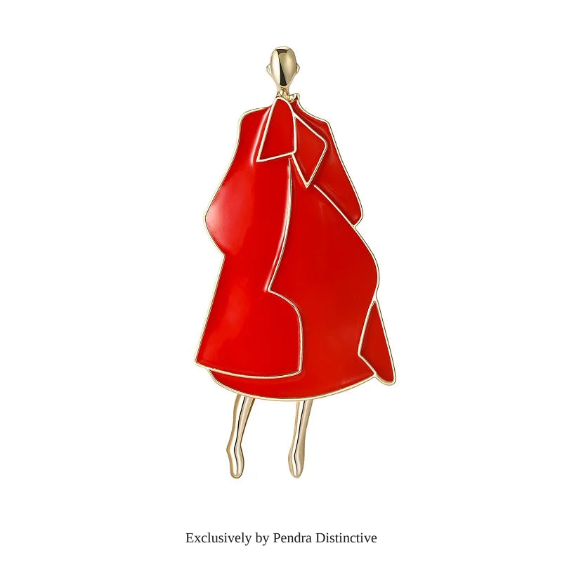 PENDRA Charming Beauty Lady Brooch
