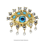 PENDRA Charming Blue Eye Brooch