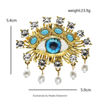 PENDRA Charming Blue Eye Brooch