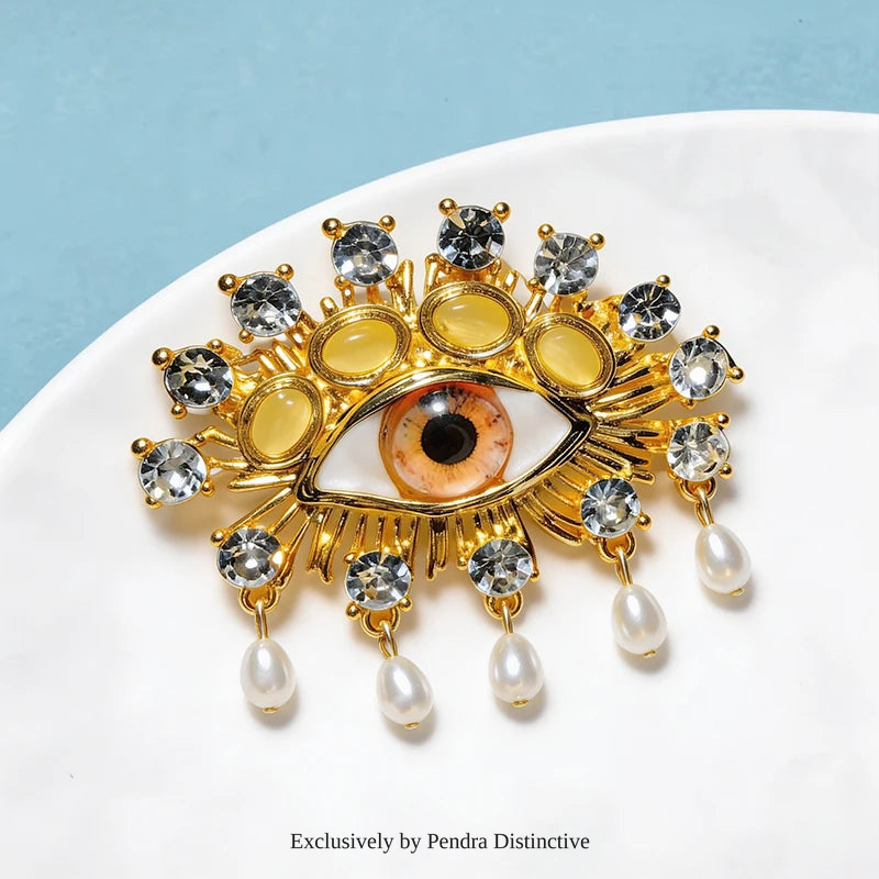 PENDRA Charming Blue Eye Brooch