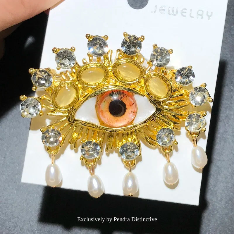 PENDRA Charming Blue Eye Brooch