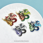 PENDRA Charming Enamel Dragon Brooch