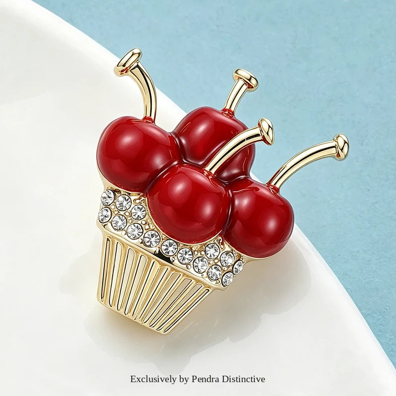 PENDRA Cherrycupcake Cherry Cupcake Brooch