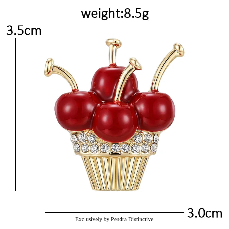 PENDRA Cherrycupcake Cherry Cupcake Brooch