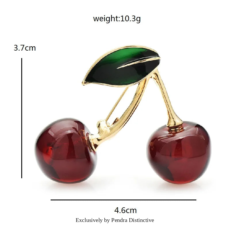 PENDRA Cherryelle Delicious Cherry Brooch