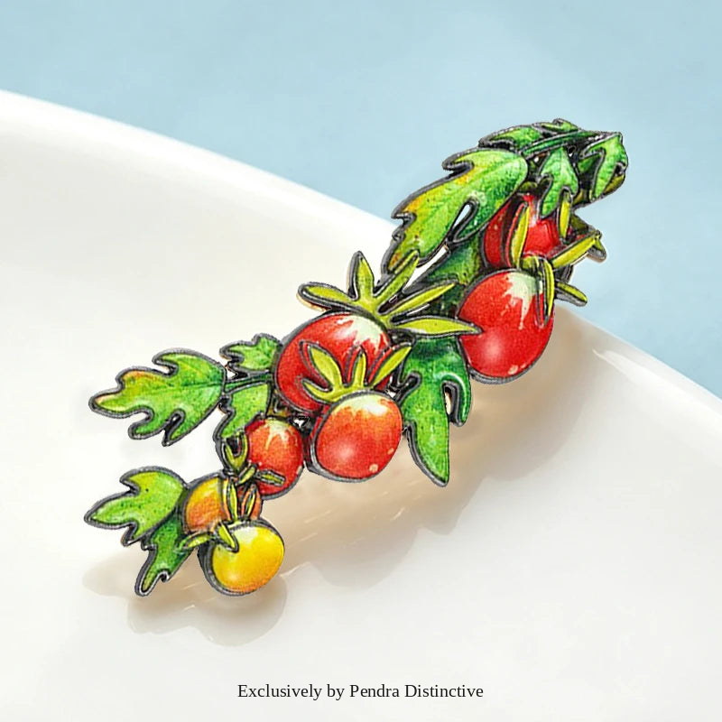 PENDRA Cherryroma Cherry Tomato Brooch