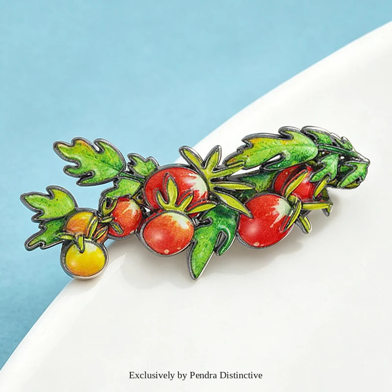 PENDRA Cherryroma Cherry Tomato Brooch