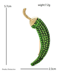 PENDRA Chili Rhinestone Pepper Brooch