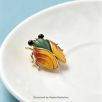 PENDRA Cicada Charm 2-Color Enamel Cicada Brooch