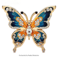 PENDRA Classic Enamel Butterfly Brooch