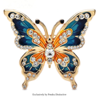 PENDRA Classic Enamel Butterfly Brooch