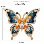 PENDRA Classic Enamel Butterfly Brooch