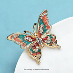 PENDRA Classic Enamel Butterfly Brooch