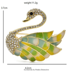 PENDRA Classical Elegant Swan Brooch