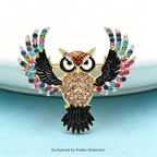 PENDRA Classical Flying Owl Brooch