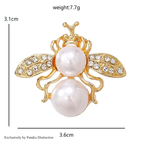 PENDRA Classical Pearl Bee Brooch