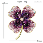 PENDRA Clovera Clover Flower Brooch